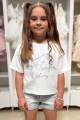 Купить Футболка белого цвета для девочки Escabel Kids Ес25-36Бл(35907) на КидБутик Футболка белого цвета для девочки Escabel Kids Ес25-36Бл(35907)