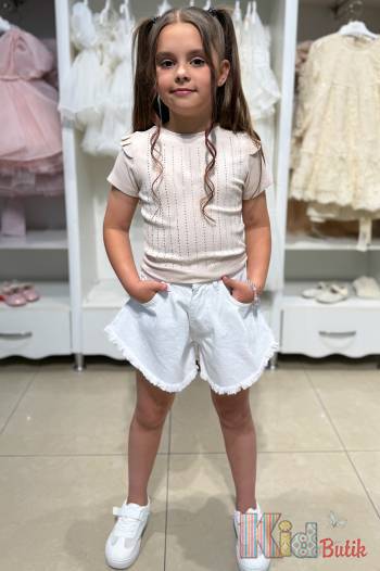 Купить Футболка бежевого цвета для девочки Escabel Kids Ес25-45Беж(35998) на КидБутик Футболка бежевого цвета для девочки Escabel Kids Ес25-45Беж(35998)