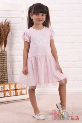 Купить Платье розовое Little Princess для девочки Serkon Се25-7(0808)Рз на КидБутик Платье розовое Little Princess для девочки Serkon Се25-7(0808)Рз