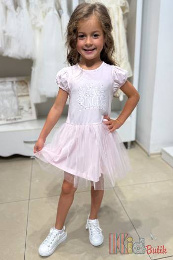 Купить Платье розовое Little Princess для девочки Serkon Се25-7(0808)Рз на КидБутик Платье розовое Little Princess для девочки Serkon Се25-7(0808)Рз