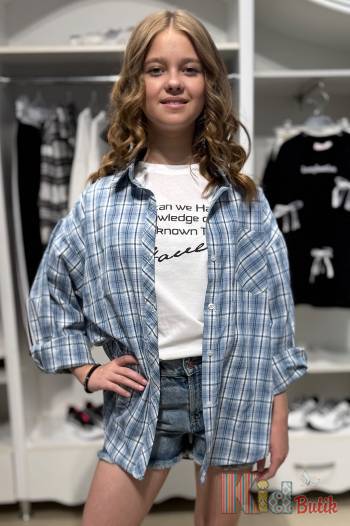Купить Комплект рубашка в клетку + футболка для девочки Другие бренды И25-136(870380) на КидБутик Комплект рубашка в клетку + футболка для девочки Другие бренды И25-136(870380)