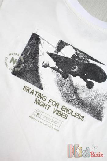 Купить Футболка белая "Endless Skate" для мальчика Jack Lions Ес25-31Бл(1807) на КидБутик Футболка белая "Endless Skate" для мальчика Jack Lions Ес25-31Бл(1807)