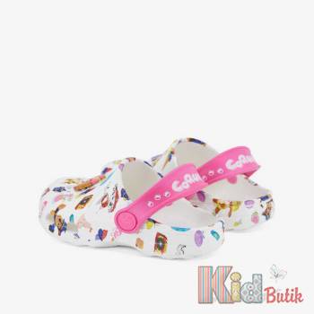 Купити Клоги білі з густим принтом для дівчинки Coqui 25-8701-691-3236White/Fuchs на КідБутік Клоги білі з густим принтом для дівчинки Coqui 25-8701-691-3236White/Fuchs