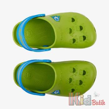 Купити Клоги салатові з блакитним "Жабки" Coqui 25-8701(100-1547)Green/Seo на КідБутік Клоги салатові з блакитним "Жабки" Coqui 25-8701(100-1547)Green/Seo