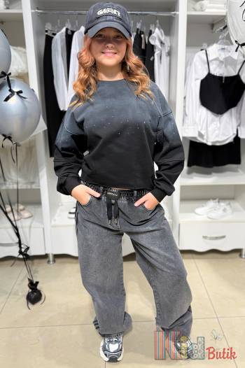 Купить Свитшот омбре для девочки Boys Girls И25-255Чорн(S58(8553) на КидБутик Свитшот омбре для девочки Boys Girls И25-255Чорн(S58(8553)