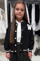 Купить Бомбер черного цвета для девочки Little Lady WKS25-37 на КидБутик Бомбер черного цвета для девочки Little Lady WKS25-37