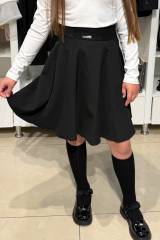 Купить Юбка школьная черная клешная для девочки Capris Ка25-5(420 на КидБутик Юбка школьная черная клешная для девочки Capris Ка25-5(420