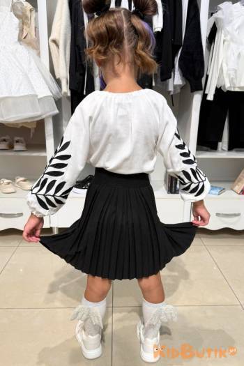 Купить Юбка школьная черная плиссированная для девочки Capris Ка25-4(250) на КидБутик Юбка школьная черная плиссированная для девочки Capris Ка25-4(250)