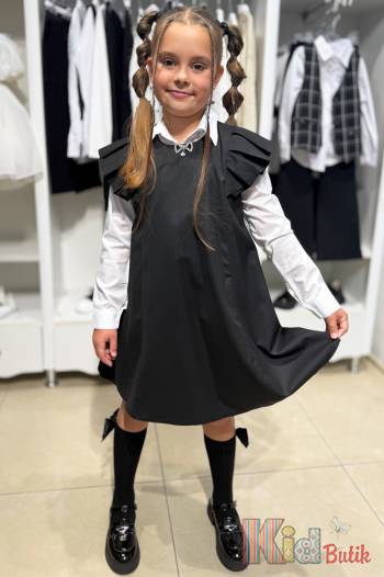 Купить Платье школьное с брошью-бантиком Capris Ка25-1(185) на КидБутик Платье школьное с брошью-бантиком Capris Ка25-1(185)