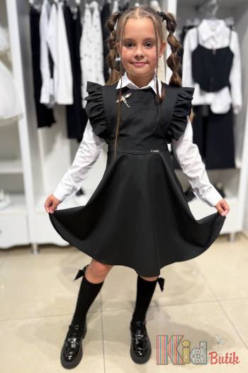 Купить Платье школьное черного цвета для девочки Capris Ка25-3(157,157/1) на КидБутик Платье школьное черного цвета для девочки Capris Ка25-3(157,157/1)