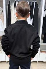 Купить Кофта черная на молнии для мальчика Capris Ка25-6(350) на КидБутик Кофта черная на молнии для мальчика Capris Ка25-6(350)