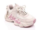 Купить Кроссовки бежевые с надписью сбоку Apawwa 25-G592 Beige/Pink на КидБутик Кроссовки бежевые с надписью сбоку Apawwa 25-G592 Beige/Pink