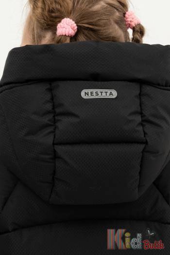 Купить Куртка удлиненная черная Sofia для девочки Nestta Не25-15Чорн на КидБутик Куртка удлиненная черная Sofia для девочки Nestta Не25-15Чорн
