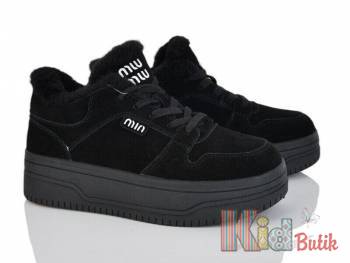 Купити Кросівки утеплені чорні miu для дівчинки ITTS Інші бренди 25-S967-1 Чорн на КідБутік Кросівки утеплені чорні miu для дівчинки ITTS Інші бренди 25-S967-1 Чорн