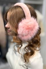 Наушники меховые "Песец" для девочки Malisa Accessories ML25-14Персик(7703-5-06)