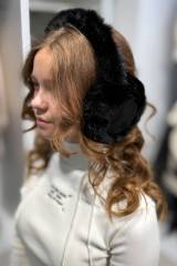 Наушники меховые черные "Кролик" для девочки Malisa Accessories ML25-7Чор(7703-8-01)