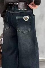 Купить Джинсы палаццо утепленные темные Heart Bolina Baby И25-200(735,835) на КидБутик Джинсы палаццо утепленные темные Heart Bolina Baby И25-200(735,835)