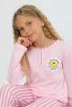 Купить Пижама розовая Alright для маленькой девочки Ramel Kids Вт25-92349Рз на КидБутик Пижама розовая Alright для маленькой девочки Ramel Kids Вт25-92349Рз
