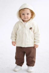 Костюм утепленный молочний "Мухоморчик" Bolina Baby И25-202Мол(676)
