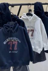 Купить Худи утепленный серый с надписью 77 Bolina Baby И25-216(25601) на КидБутик Худи утепленный серый с надписью 77 Bolina Baby И25-216(25601)