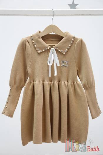 Купить Платье светло-коричневое miu miu Bolina Baby И25-258Кор(73001) на КидБутик Платье светло-коричневое miu miu Bolina Baby И25-258Кор(73001)