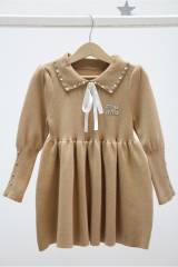 Купить Платье светло-коричневое miu miu Bolina Baby И25-258Кор(73001) на КидБутик Платье светло-коричневое miu miu Bolina Baby И25-258Кор(73001)