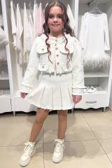 Купить Костюм 2-ка молочный жакет+юбка Bolina Baby И25-265(2602) на КидБутик Костюм 2-ка молочный жакет+юбка Bolina Baby И25-265(2602)