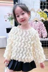 Блуза молочная с волнистыми рюшами Bolina Baby И25-268(6932)