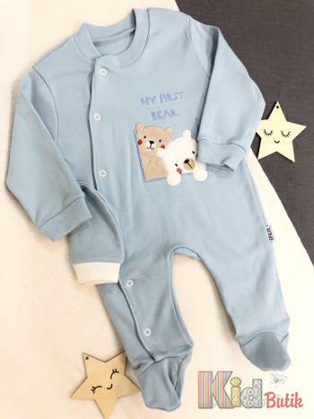 Купить Комплект 2-ка человечек и шапка голубые "My first bear" Другие бренды 26-116108Гл на КидБутик Комплект 2-ка человечек и шапка голубые "My first bear" Другие бренды 26-116108Гл