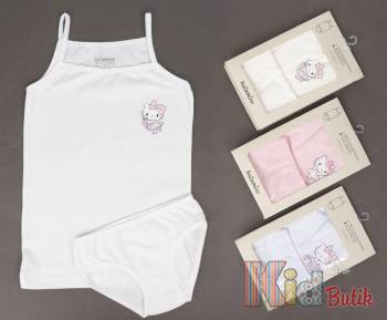 Купить Комплект майка и трусики "Kitty" для девочки 7-8 лет Katamino 26-К128650 на КидБутик Комплект майка и трусики "Kitty" для девочки 7-8 лет Katamino 26-К128650