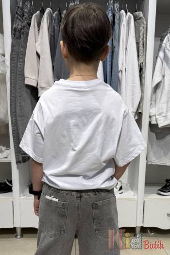 Купити Футболка біла для хлопчика A-yugi Jeans Аю25-34Бл(7251) на КідБутік Футболка біла для хлопчика A-yugi Jeans Аю25-34Бл(7251)