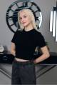Купить Футболка укороченная черная для девочки A-yugi Jeans Аю25-47Чор на КидБутик Футболка укороченная черная для девочки A-yugi Jeans Аю25-47Чор - фото 5
