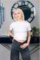 Купити Футболка укорочена молочна для дівчинки A-yugi Jeans Аю25-47Мол на КідБутік Футболка укорочена молочна для дівчинки A-yugi Jeans Аю25-47Мол - фото 5
