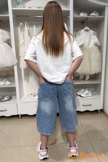 Купить Шорты-багги голубые A-yugi Jeans Аю25-41(9644) на КидБутик Шорты-багги голубые A-yugi Jeans Аю25-41(9644)
