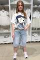 Купить Шорты джинсовые голубые для девочки A-yugi Jeans Аю25-42(9645) на КидБутик Шорты джинсовые голубые для девочки A-yugi Jeans Аю25-42(9645) - фото 6
