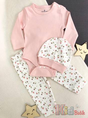 Купити Комплект 3-ка боди+штаны+шапка розовый Ramel Kids 26-114903(6007) на КідБутік Комплект 3-ка боди+штаны+шапка розовый Ramel Kids 26-114903(6007)