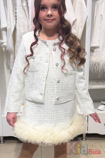 Купить Комплект пиджак+платье белые Bolina Baby И26-4(3367,3368) на КидБутик Комплект пиджак+платье белые Bolina Baby И26-4(3367,3368)