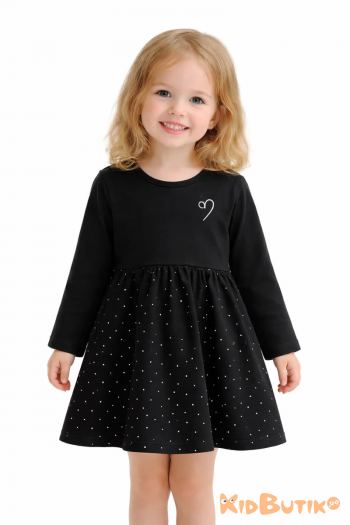 Купити Сукня чорна зі стразами Інші бренди СС25-2Чорн(14695) на КідБутік Сукня чорна зі стразами Інші бренди СС25-2Чорн(14695)