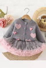 Купить Костюм 2-ка сірий кофта+спідниця "Сердечка" Bolina Baby И26-10(5866) на КидБутик Костюм 2-ка сірий кофта+спідниця "Сердечка" Bolina Baby И26-10(5866)
