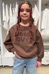 Свитшот шоколадный Works out Bolina Baby И26-15(8859)