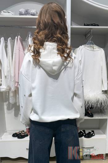 Купить Худи молочный с металлическими бусинами Bolina Baby И26-18(8922) на КидБутик Худи молочный с металлическими бусинами Bolina Baby И26-18(8922)