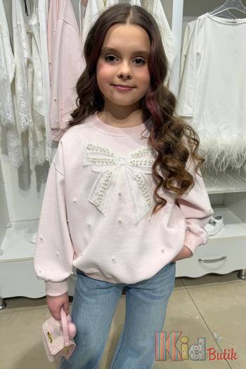 Купить Свитшот светло-розовый с бантом Bolina Baby И26-23(8980) на КидБутик Свитшот светло-розовый с бантом Bolina Baby И26-23(8980)