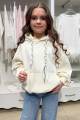 Купити Худі молочний зі шнурком-косичкою Bolina Baby И26-19(8906) на КідБутік Худі молочний зі шнурком-косичкою Bolina Baby И26-19(8906) - фото