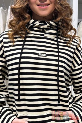 Купити Худі подовжений смугастий Bolina Baby И26-16(9812) на КідБутік Худі подовжений смугастий Bolina Baby И26-16(9812)