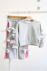Купить Костюм 2-ка серый свитшот+штаны палаццо "Бантики" Bolina Baby И26-31(13588) на КидБутик Костюм 2-ка серый свитшот+штаны палаццо "Бантики" Bolina Baby И26-31(13588)