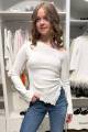 Купити Кофта молочна в рубчик для дівчинки A-yugi Jeans Сю26-3Мол(SW202-Y5F22) на КідБутік Кофта молочна в рубчик для дівчинки A-yugi Jeans Сю26-3Мол(SW202-Y5F22)