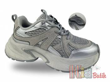 Купить Кроссовки серебряные со стразами для девочки Jong-Golf 26-C11835-19 на КидБутик Кроссовки серебряные со стразами для девочки Jong-Golf 26-C11835-19