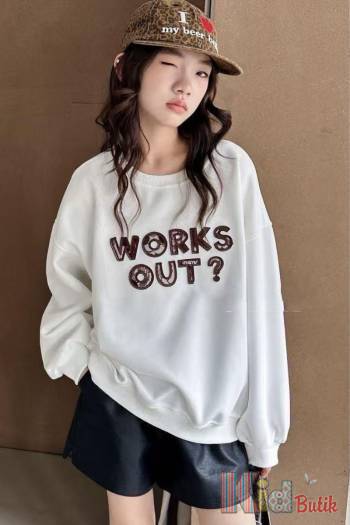 Купити Світшот молочний "Works out?" Bolina Baby И26-15Мол(8859) на КідБутік Світшот молочний "Works out?" Bolina Baby И26-15Мол(8859)