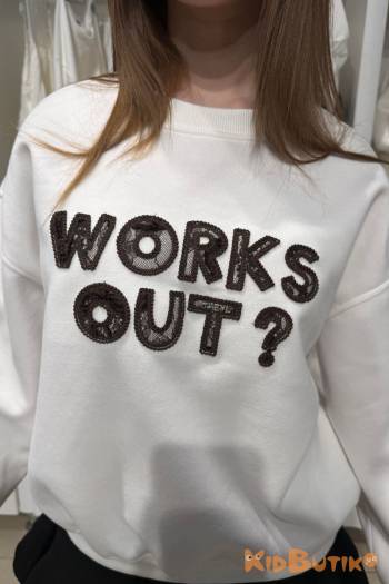 Купити Світшот молочний "Works out?" Bolina Baby И26-15Мол(8859) на КідБутік Світшот молочний "Works out?" Bolina Baby И26-15Мол(8859)