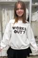 Купити Світшот молочний "Works out?" MiniModa И26-15Мол(8859) на КідБутік Світшот молочний "Works out?" MiniModa И26-15Мол(8859)